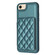 iPhone SE 2022 / 2020 / 8 / 7 BF25 Square Plaid Card Bag Holder Phone Case - Green