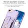 iPhone SE 2022 / 2020 / 8 / 7 BF27 Metal Ring Card Bag Holder Phone Case - Purple