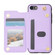 iPhone SE 2022 / 2020 / 8 / 7 Rhombic Dual Buckle Card Slots Phone Case with Lanyard - Purple