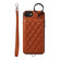 iPhone SE 2022 / 2020 / 8 / 7 Rhombic Texture Card Bag Phone Case with Short Lanyard - Brown