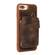 iPhone SE 2022 / 2020 / 8 / 7 Zipper Card Bag Back Cover Phone Case - Brown