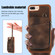 iPhone SE 2022 / 2020 / 8 / 7 Zipper Card Bag Back Cover Phone Case - Brown