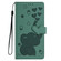 iPhone SE 2022 / 2020 Cartoon Elephant Embossed Leather Phone Case - Green
