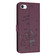 iPhone SE 2022 / 2020 Embossed Kitten Phone Leather Case with Lanyard - Wine Red