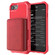 iPhone SE 2022 / SE 2020 / 8 / 7 / 6 / 6s Zipper Wallet Card Bag PU Back Case - Red
