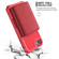 iPhone SE 2022 / SE 2020 / 8 / 7 / 6 / 6s Zipper Wallet Card Bag PU Back Case - Red
