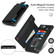 iPhone SE 2022 / SE 2020 / 8 / 7 Cross-body Square Double Buckle Flip Card Bag TPU+PU Case with Card Slots & Wallet & Photo & Strap - Black