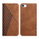 iPhone SE 2022 / SE 2020 / 8 / 7 Diamond Pattern Splicing Skin Feel Magnetic Horizontal Flip Leather Case with Card Slots & Holder & Wallet / 6 - Brown