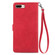 iPhone SE 2022 / SE 2020 / 8 / 7 Embossed Flower Shockproof Leather Phone Case - Red