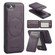 iPhone SE 2022 / SE 2020 / 8 / 7 Fierre Shann Cowhide Vertical Flip Magnetic Card Holder Phone Case - Purple