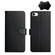 iPhone SE 2022 / SE 2020 / 8 / 7 Genuine Leather Fingerprint-proof Horizontal Flip Phone Case - Black