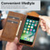 iPhone SE 2022 / SE 2020 / 8 / 7 LC.IMEEKE RFID Anti-theft Leather Phone Case - Brown