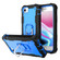 iPhone SE 2022 / SE 2020 / 8 / 7 PC + Rubber 3-layers Shockproof Protective Case with Rotating Holder - Black + Blue
