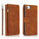 iPhone SE 2022 / SE 2020 / 8 / 7 Skin-feel Crazy Horse Texture Zipper Wallet Bag Horizontal Flip Leather Case with Holder & Card Slots & Wallet & Lanyard - Brown