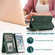 iPhone SE 2022 / SE 2020 / 8 / 7 Skin-feel Crazy Horse Texture Zipper Wallet Bag Horizontal Flip Leather Case with Holder & Card Slots & Wallet & Lanyard - Dark Green