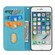 iPhone SE 2022 / SE 2020 / 8 / 7 Woven Texture Stitching Magnetic Horizontal Flip PU Leather Case with Holder & Card Slots & Wallet & Lanyard - Blue