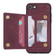 iPhone SE 2022 / SE 2020 / 8 / 7 Zipper Card Holder Phone Case - Wine Red