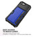 iPhone SE 2022 / SE 2020 / 8 / 7 ZM02 Card Slot Holder Phone Case - Blue