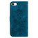 iPhone SE 2022 / SE 2020 / 8 Lily Embossed Leather Phone Case - Dark Blue