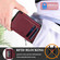 iPhone SE 2022 / SE 2020 / 8 Zipper Card Slots RFID Phone Case - Wine Red
