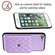 iPhone SE 2022 / SE 2020 Rhombic Texture Card Bag RFID Phone Case with Long Lanyard - Light Purple
