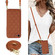 iPhone SE 2022 / SE 2020 Rhombic Texture Phone Case with Dual Lanyard - Brown