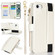 iPhone SE 2022 / SE 2020 Wristband Holder Zipper Purse RFID Leather Phone Case - White