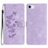 iPhone SE 2022/2020 / 8 / 7 / 6 Flower Butterfly Embossing Pattern Leather Phone Case - Purple
