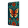 iPhone SE 2022/2020/8/7 Crystal Painted Leather Phone case - Flower Butterfly