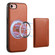 iPhone SE 2022/2020/8/7 Denior Cowhide Texture Leather MagSafe Detachable Wallet Phone Case - Brown