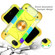 Shockproof Silicone + PC Protective Case with Dual-Ring Holder iPhone 6/6s/7/8/SE 2022 / SE 2020 - Colorful Yellow Green
