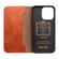 iPhone 13 Pro Max QIALINO Magnetic Buckle Leather Phone Case - Brown