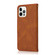 iPhone 13 Pro Max Dual-color Stitching Leather Phone Case - Brown Red