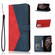 iPhone 13 Pro Max Dual-color Stitching Leather Phone Case - Red Blue