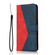 iPhone 13 Pro Max Dual-color Stitching Leather Phone Case - Red Blue