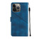 iPhone 13 Pro Max Skin-feel Embossed Leather Phone Case - Blue