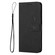 iPhone 13 Pro Max Skin Feel Heart Pattern Leather Phone Case - Black