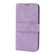 iPhone 13 Pro Max Embossed Striped Magnetic Buckle PU + TPU Horizontal Flip Leather Case with Holder & Card Slot & Wallet & Photo Frame & Sling - Purple