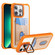 iPhone 13 Pro Max Card Bag Holder Acrylic Hybrid TPU Phone Case - Orange