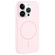 iPhone 13 Pro Max Large Hole Camera MagSafe Liquid Silicone Full Coverage Phone Case - Pink White
