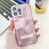 iPhone 13 Pro Max Plating Glitter Texture Fold Holder TPU Phone Case with Lens Film - Purple Tinfoil Texture