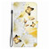 iPhone 13 Pro Max Crystal Texture Colored Drawing Leather Phone Case - Gold Butterfly Epiphyllum