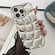 iPhone 13 Pro Max Curved Plaid Plated Metallic Paint TPU Phone Case - Silver