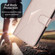 iPhone 13 Pro Max Triangle Pattern Buckle Clasp Leather Phone Case - Rose Gold