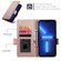 iPhone 13 Pro Max Side Buckle Magnetic Frosted Leather Phone Case - Rose Gold