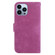 iPhone 13 Pro Max Little Tiger Embossed Leather Phone Case - Rose Red