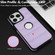 iPhone 13 Pro Max Piano Key Hollow Cutout PU Phone Case - Light Purple