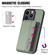 iPhone 13 Pro Max Carbon Fiber Magnetic Card Bag Phone Case - Green