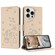 iPhone 13 Pro Max Embossed Kitten Phone Leather Case with Lanyard - Beige