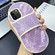 iPhone 13 Pro Max Creative Denim Slipper Design TPU Phone Case - Pink Purple